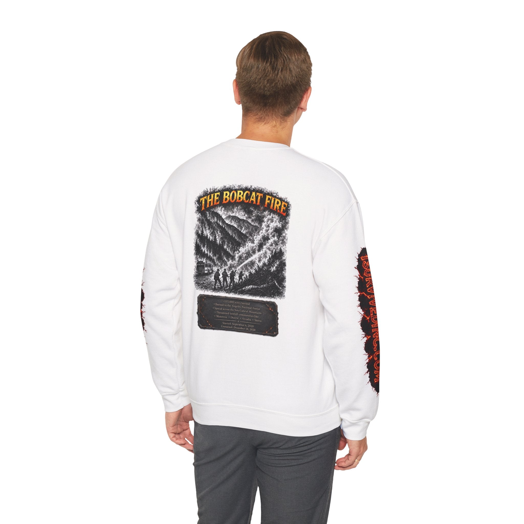 I Survived 2020 — WILDFIRES S2:E2: "The Bobcat Fire" Memorial Unisex Heavy Blend™ Crewneck Sweatshirt