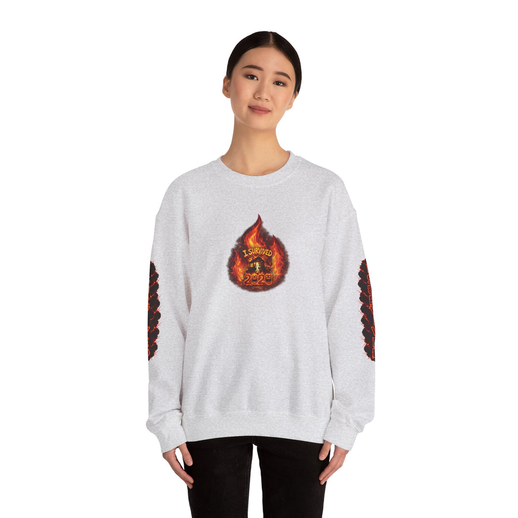 I Survived 2020 — WILDFIRES S2:E4: Director's Cut "Western U.S. Wildfire Season" Memorial Unisex Heavy Blend™ Crewneck Sweatshirt