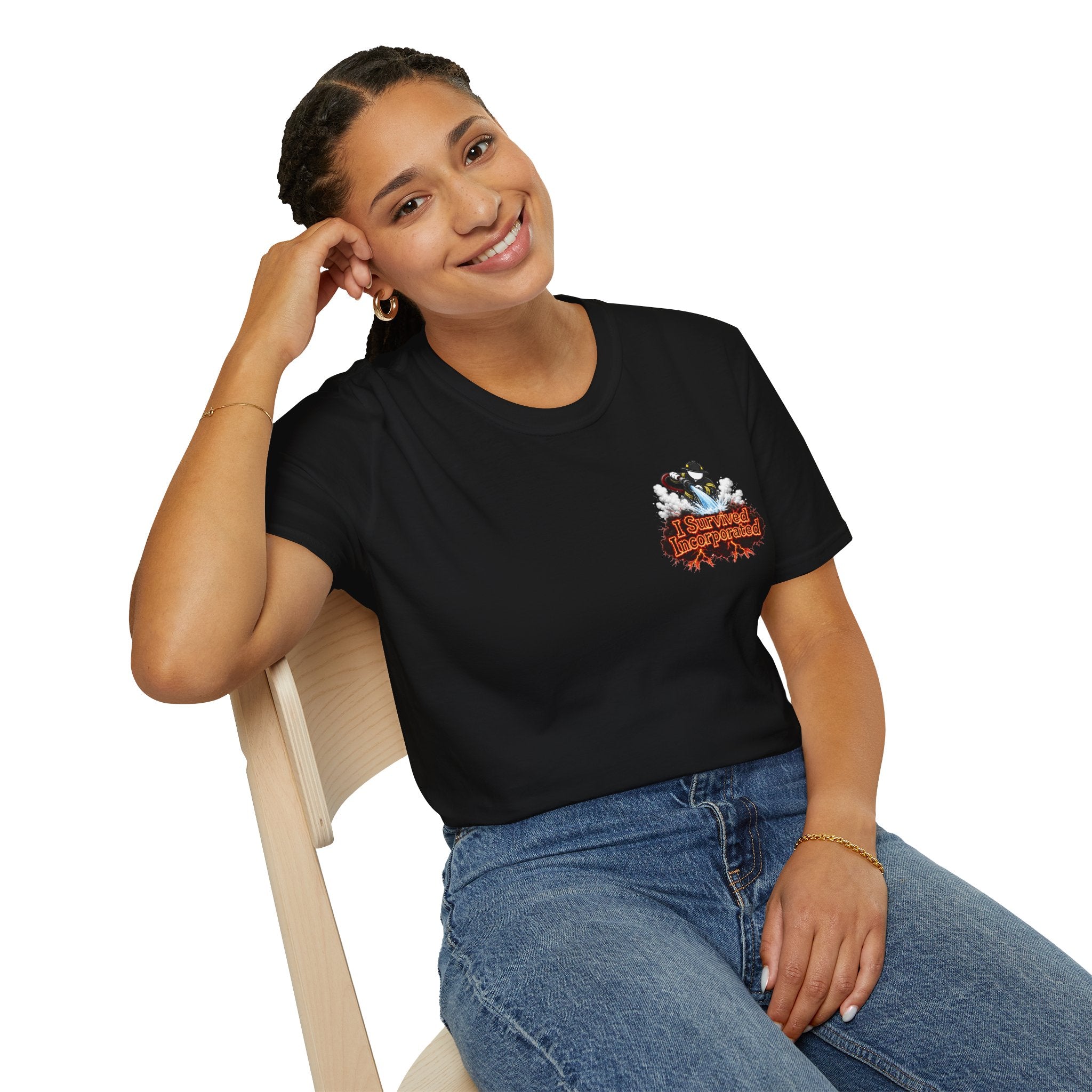 I Survived 2020 — "Please Stand By" Test Pattern Tee Wildfire Signal Edition Summer Premiere Unisex Softstyle T-Shirt
