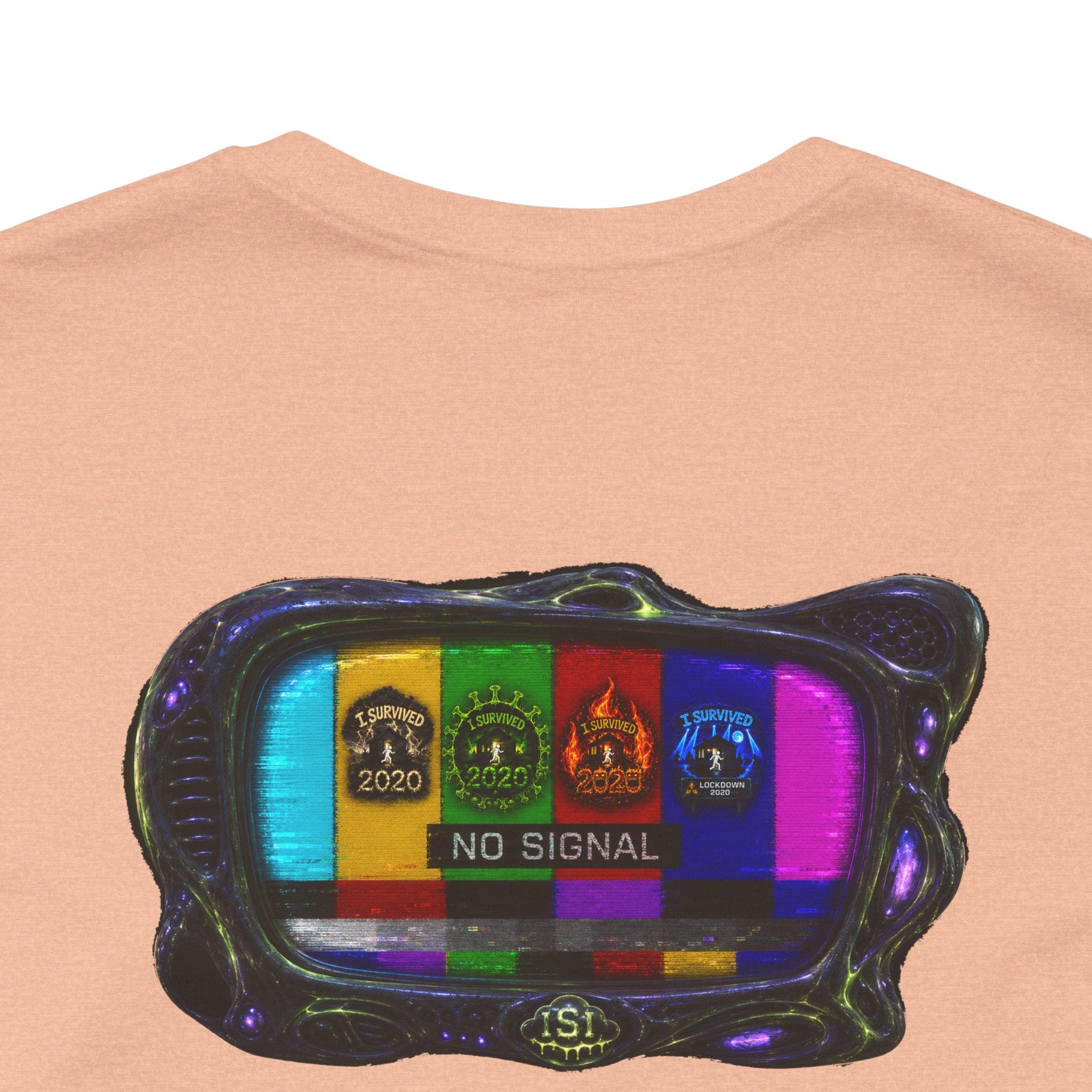 I Survived 2020 — "No Signal" Test Pattern Tee Alien Broadcast Finale Summer Premiere Unisex Jersey Short Sleeve Tee
