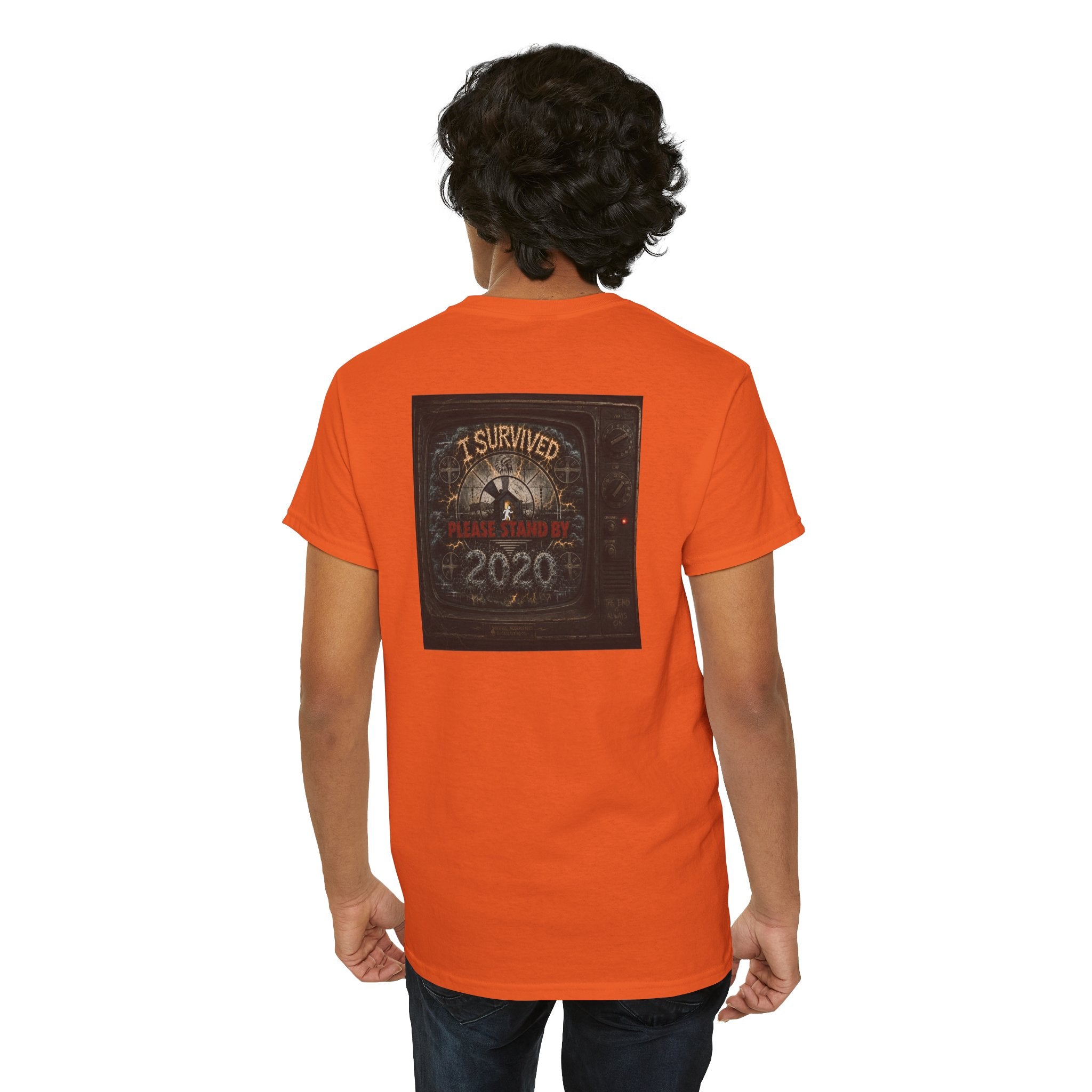 I Survived 2020 — "Please Stand By" Test Pattern Tee Summer Premier Unisex Heavy Cotton Tee