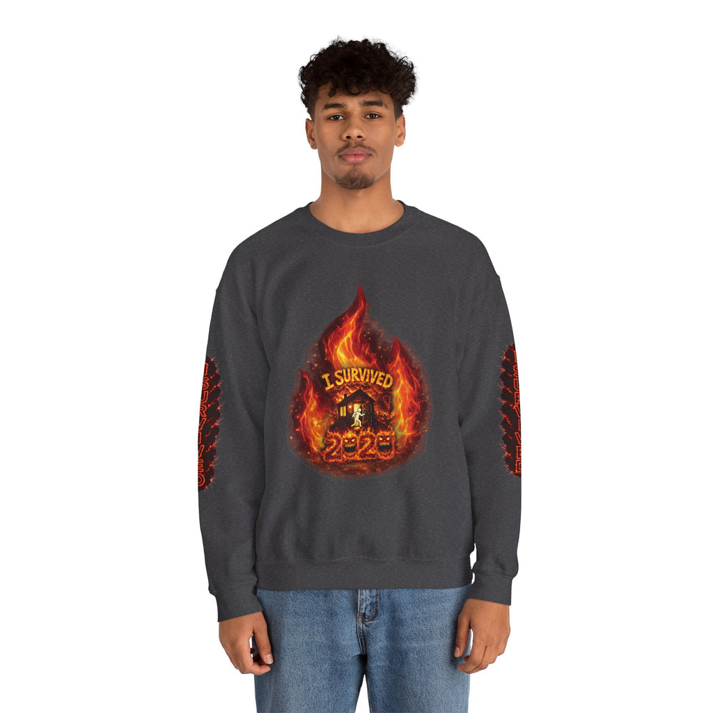 I Survived 2020 — Director's Cut S2:E2 "The Bobcat Fire" | Wildfire Edition Memorial Unisex Heavy Blend™ Crewneck Sweatshirt