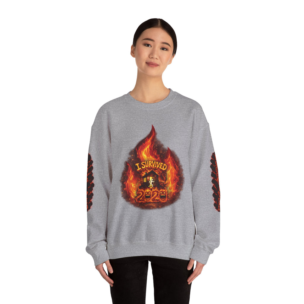 I Survived 2020 — Director's Cut S2:E1 "Berry Creek" | Wildfire Edition Memorial Unisex Heavy Blend™ Crewneck Sweatshirt