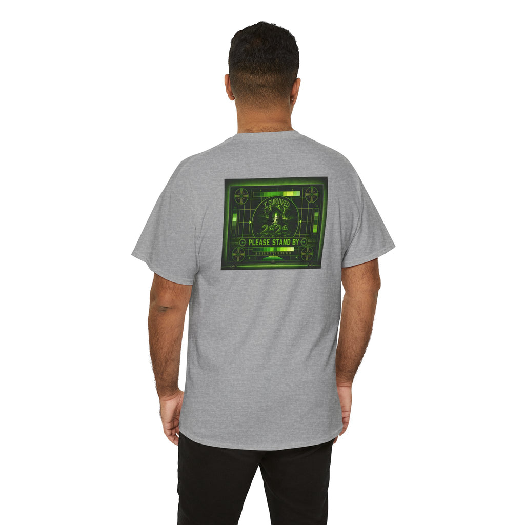 I Survived 2020 — "Please Stand By" Test Pattern Toxic Signal Tee Summer Premiere Unisex Heavy Cotton Tee