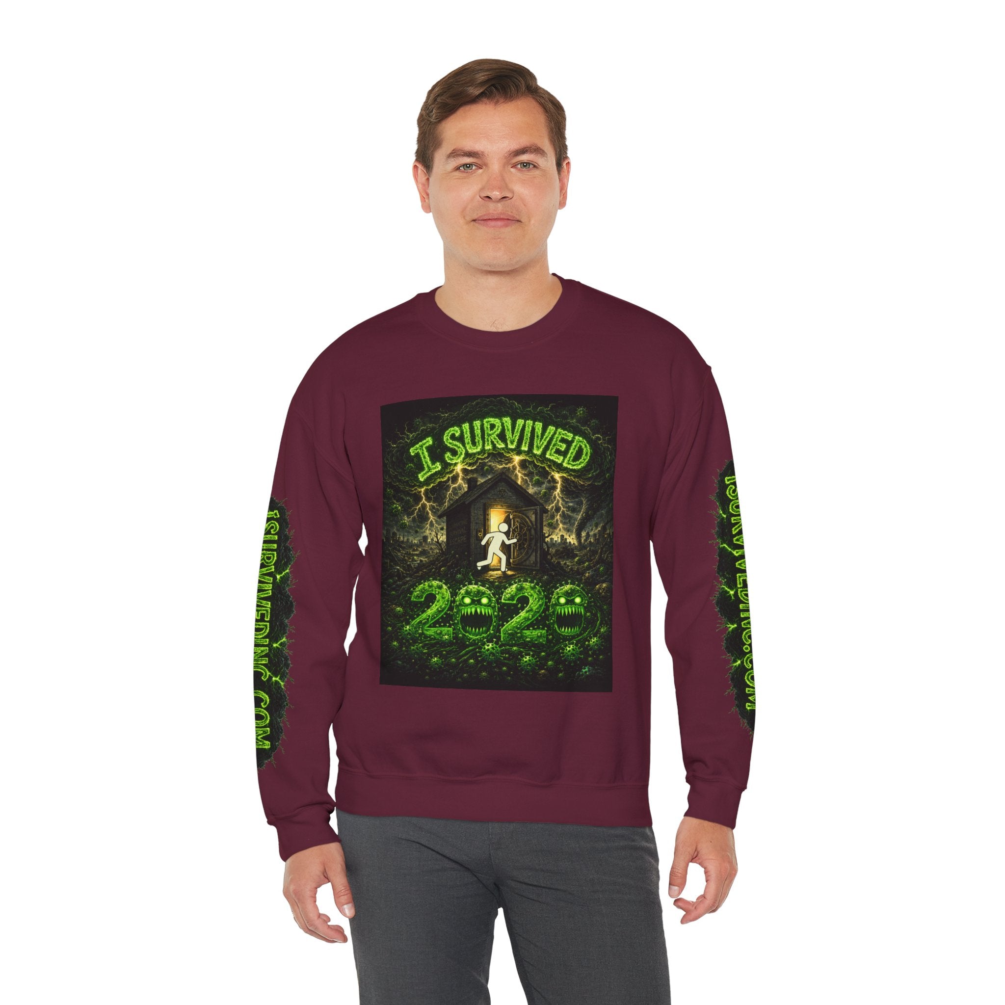 I Survived 2020 — PANDEMIC S1:E4: "Mask Madness" Unisex Heavy Blend™ Crewneck Sweatshirt