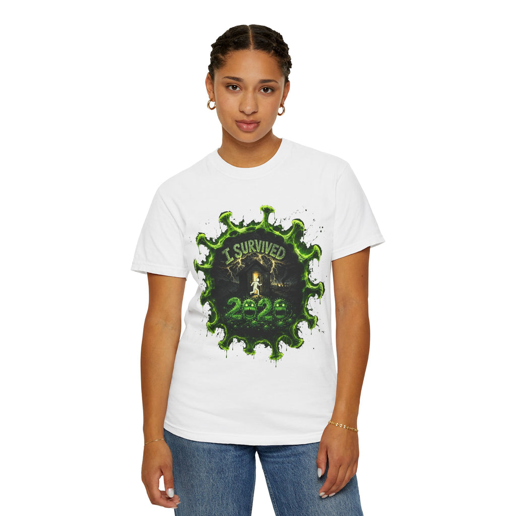 I Survived 2020 — Director's Cut S1:E3 "The Jab!" | Pandemic Edition Unisex Garment-Dyed T-shirt