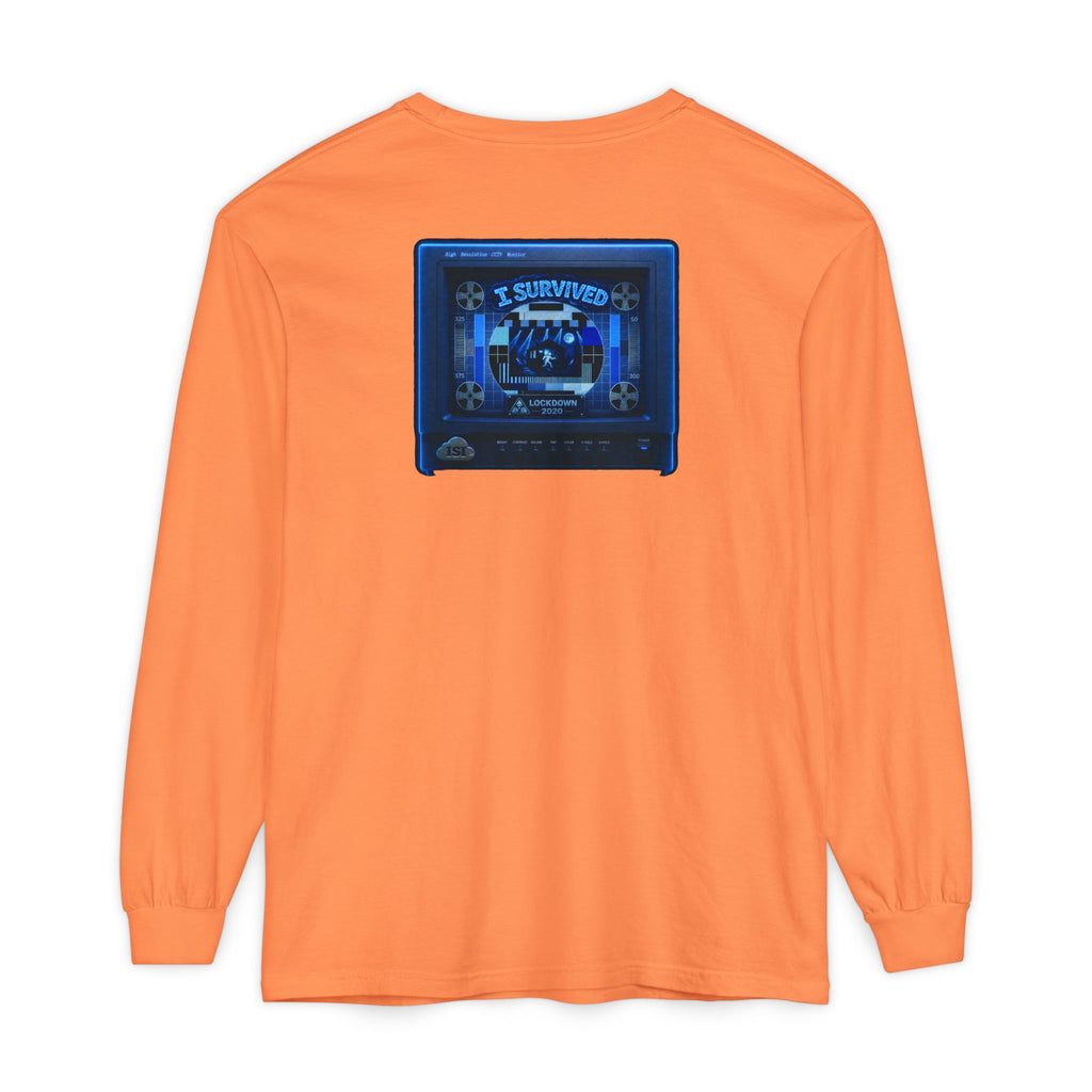 I Survived 2020 — "Please Stand By" Test Pattern Tee Lockdown Edition Summer Exclusive Unisex Garment-Dyed Long Sleeve T-Shirt