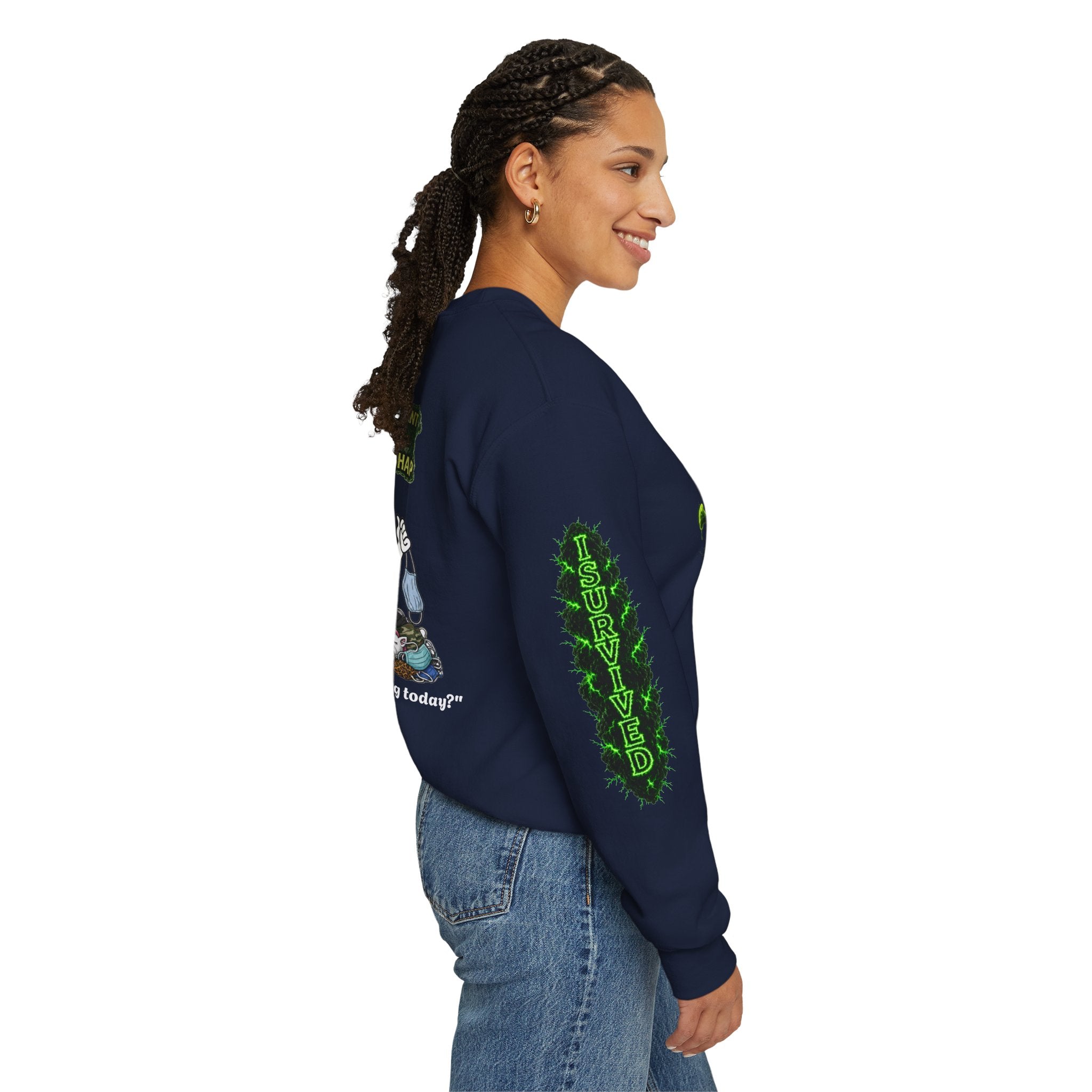 I Survived 2020 — Director's Cut S1:E4 "Mask Madness Mayhem Moment" | Pandemic Edition Unisex Heavy Blend™ Crewneck Sweatshirt