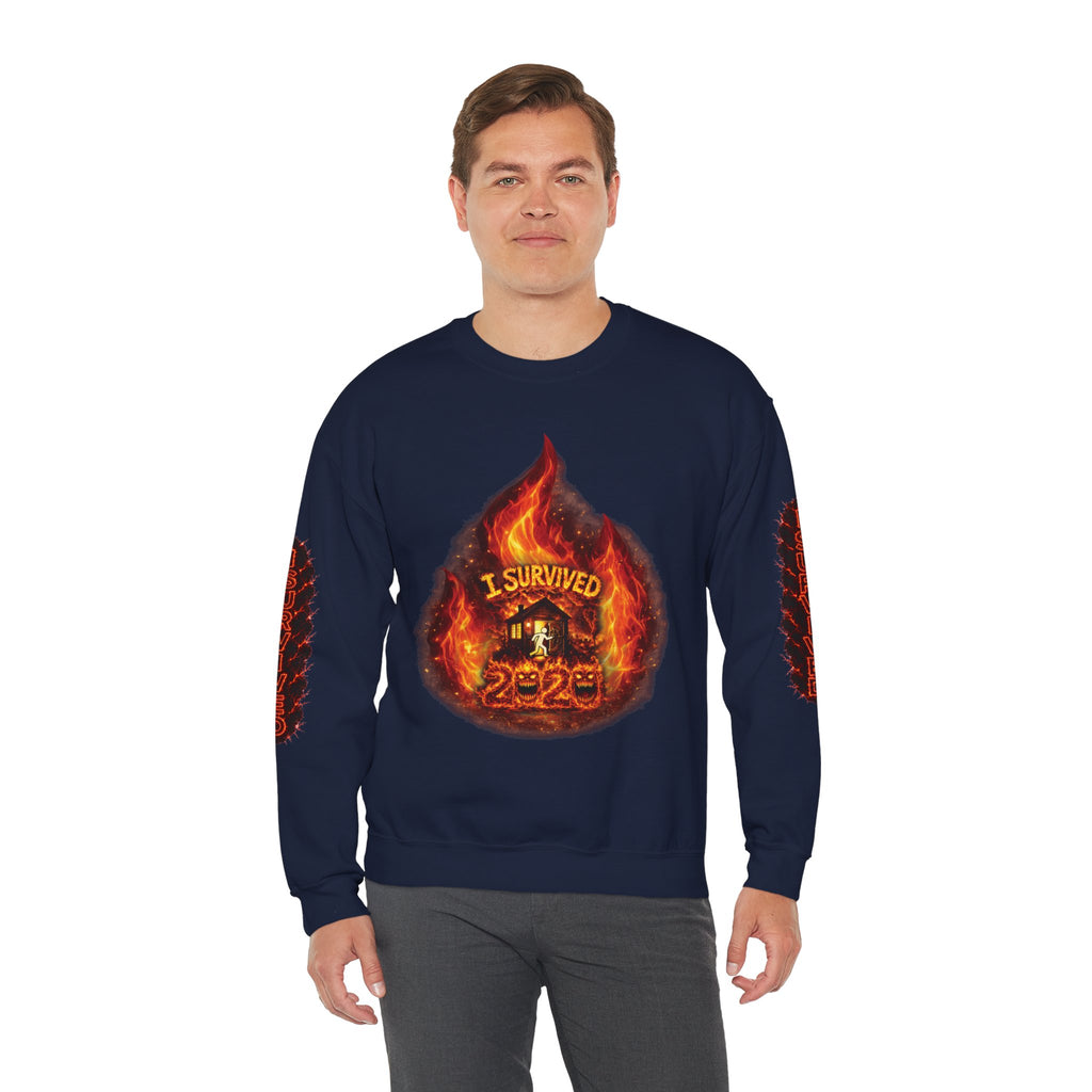 I Survived 2020 — Director's Cut S2:E1 "Berry Creek" | Wildfire Edition Memorial Unisex Heavy Blend™ Crewneck Sweatshirt
