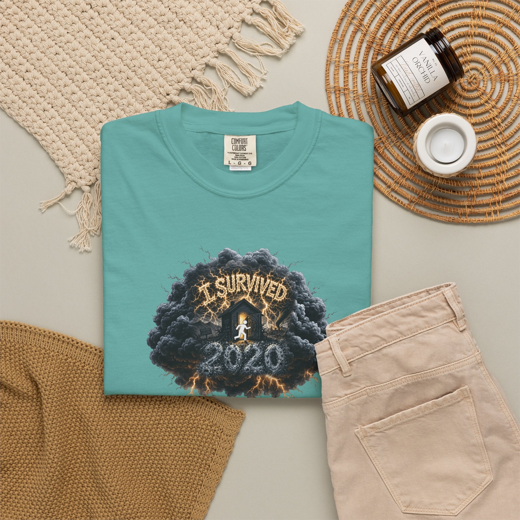 I Survived 2020 — Original PILOT Design: Director's Cut Unisex Garment-Dyed T-shirt
