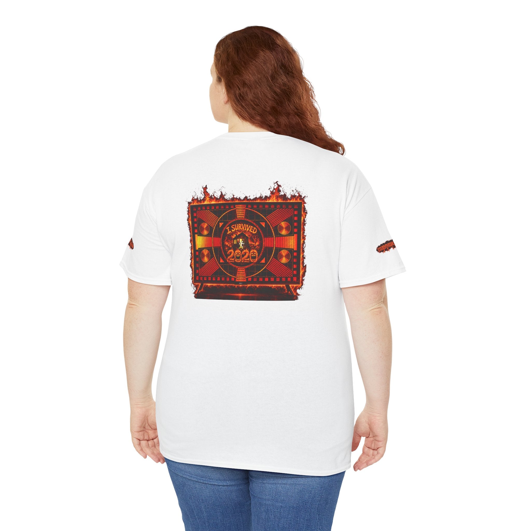 I Survived 2020 — "Please Stand By" Test Pattern Tee Wildfire Signal Special Edition Summer Premiere Unisex Heavy Cotton Tee