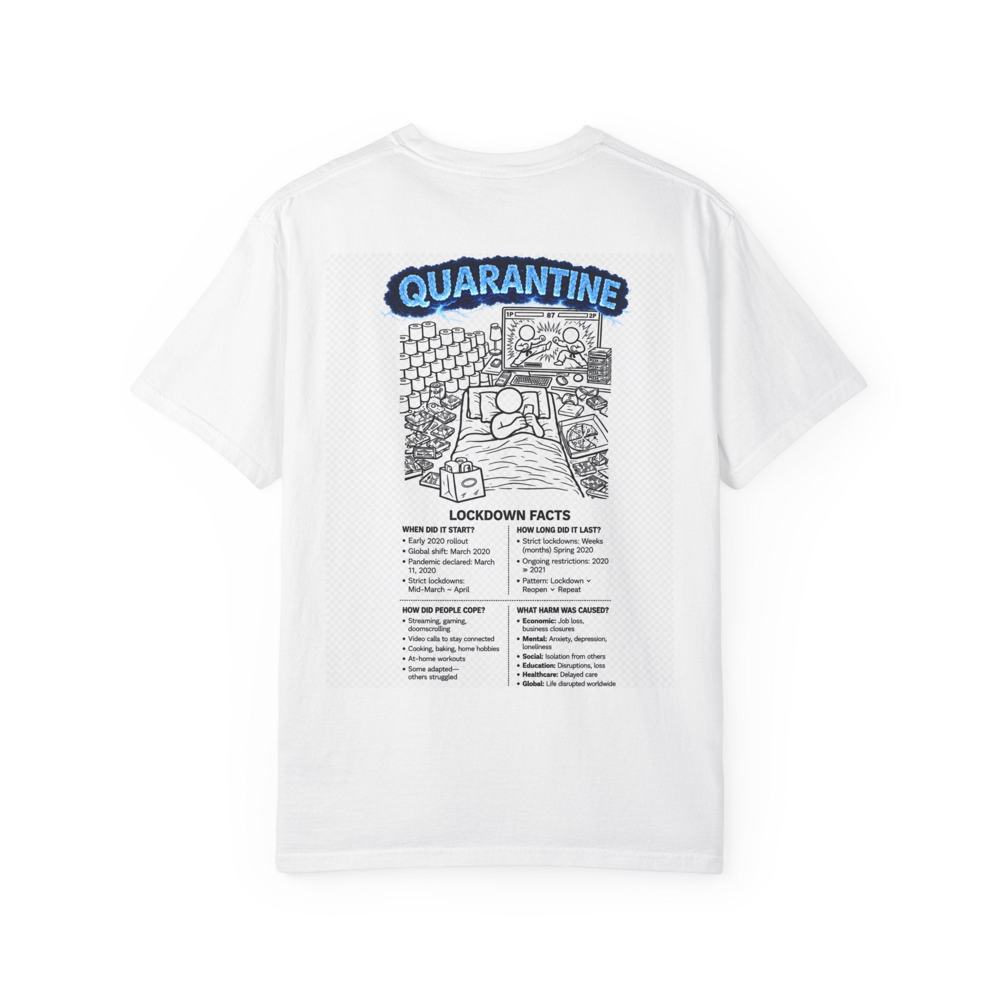 I Survived 2020 — Director's Cut S3:E1 "Quarantine" | Lockdown Edition Documentary Unisex Garment-Dyed T-shirt