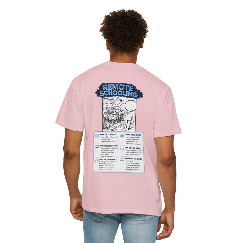 I Survived 2020 — LOCKDOWN S3:E3: "Remote Schooling" Unisex Garment-Dyed T-shirt
