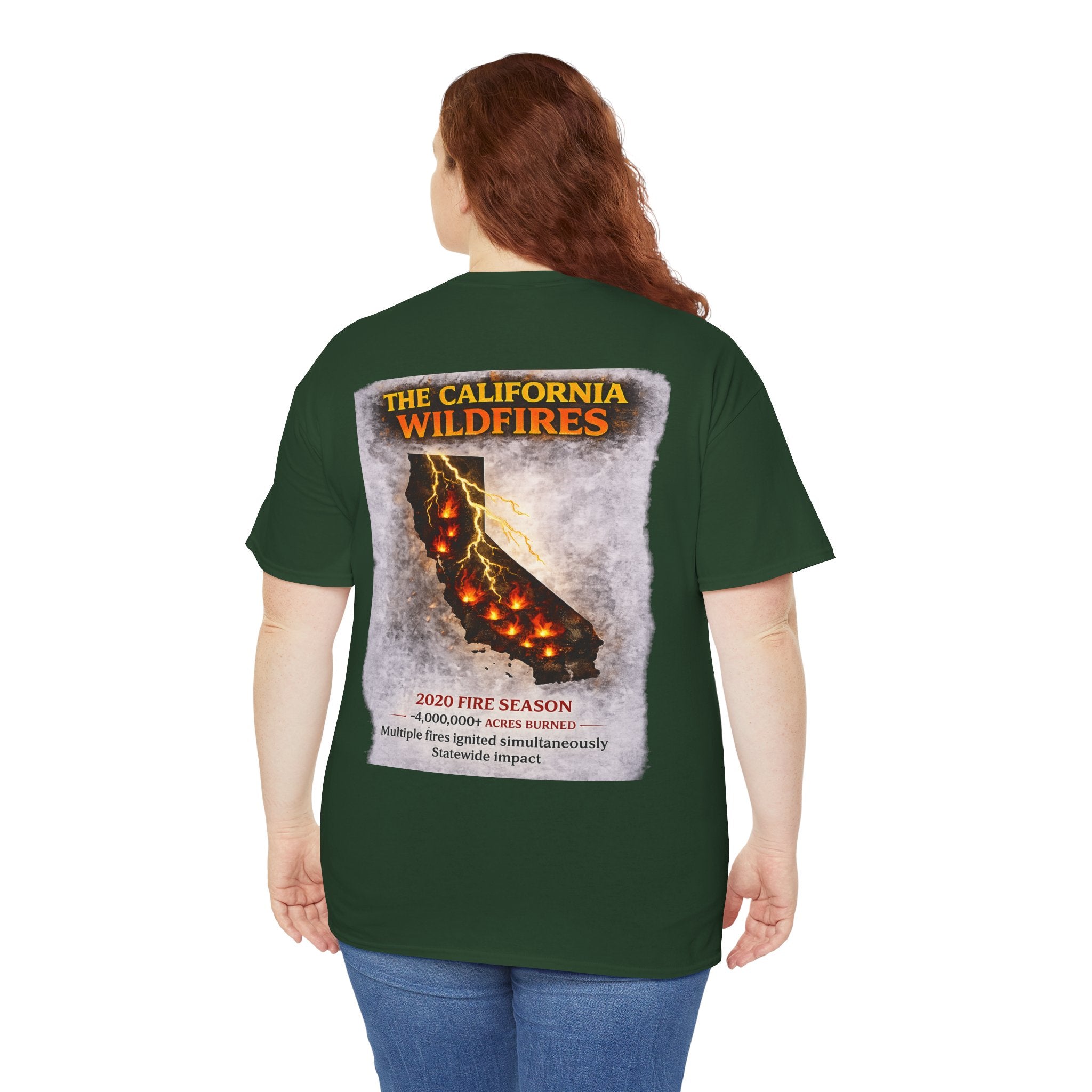 I Survived 2020 — S2:E3 "The California Wildfires" | Wildfire Edition Memorial Unisex Heavy Cotton Tee