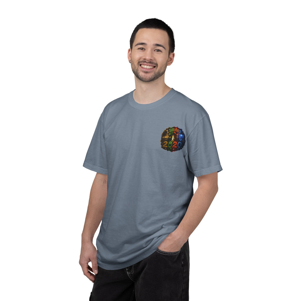 I Survived 2020 — "No Signal" Test Pattern Tee Alien Broadcast Finale Summer Premiere Unisex Garment-Dyed T-shirt