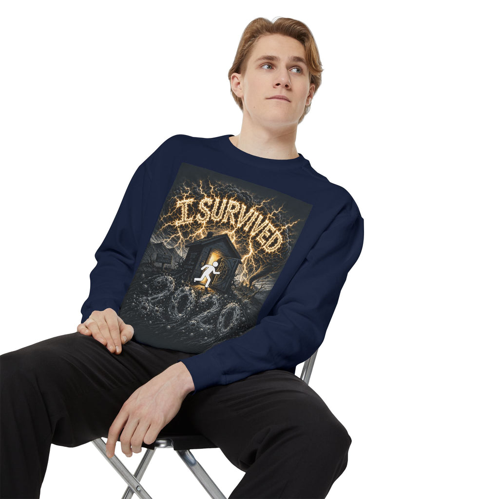 I Survived 2020 — Original PILOT Design Unisex Garment-Dyed Sweatshirt