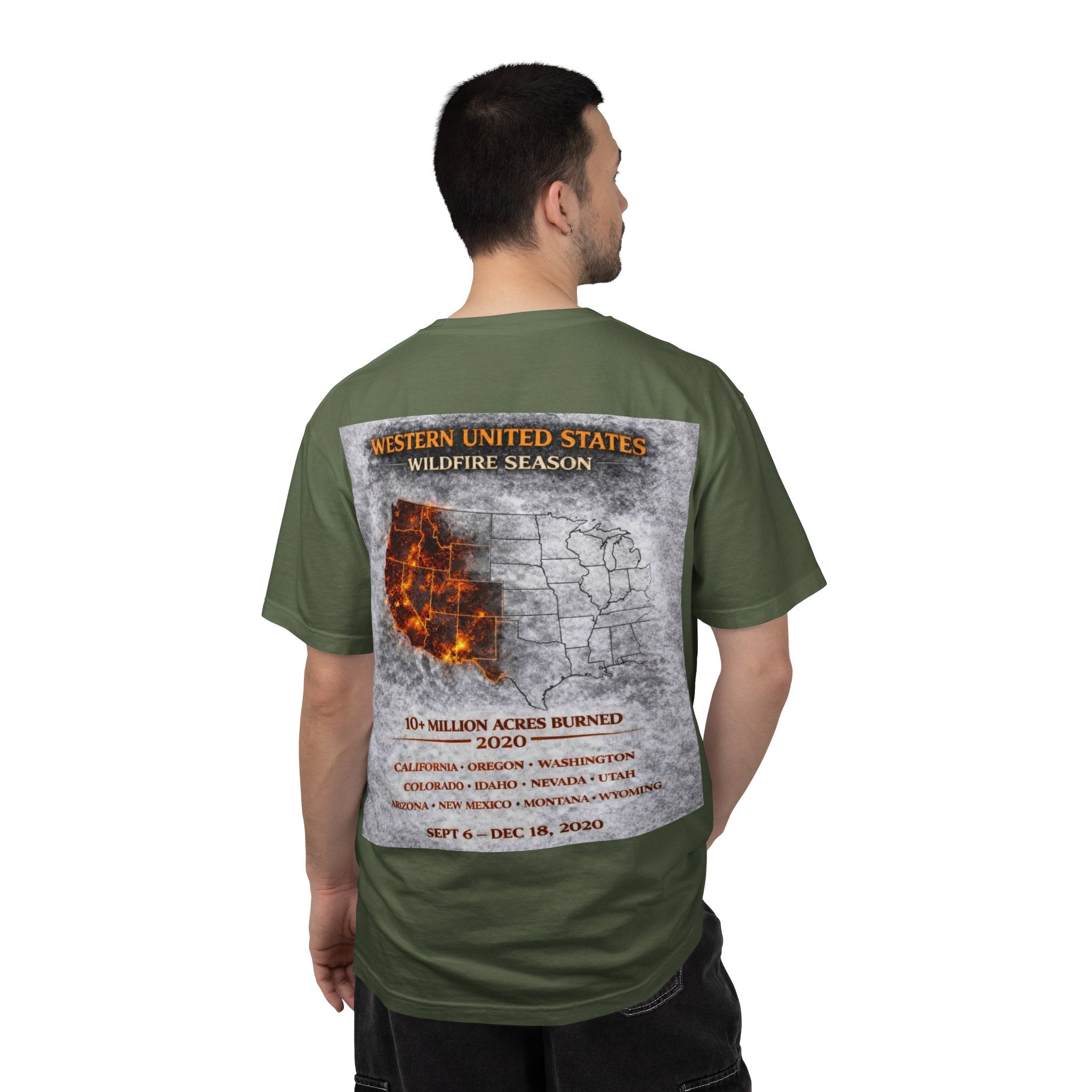 I Survived 2020 — WILDFIRES S2:E4: Director's Cut "Western U.S. Wildfire Season" Memorial Unisex Garment-Dyed T-shirt