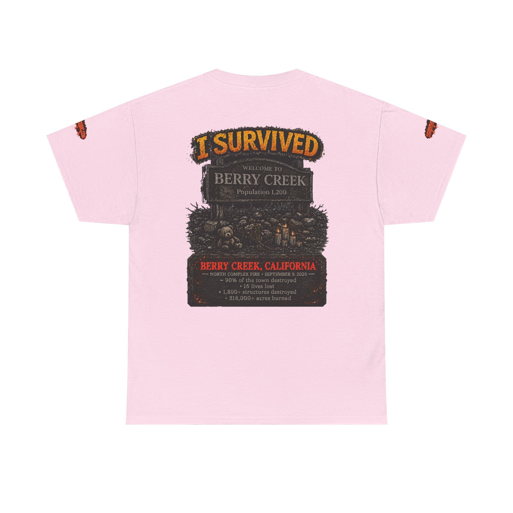 I Survived 2020 — Director's Cut S2:E1 "Berry Creek" | Wildfire Edition Memorial Unisex Heavy Cotton Tee (SPECIAL EDITION)