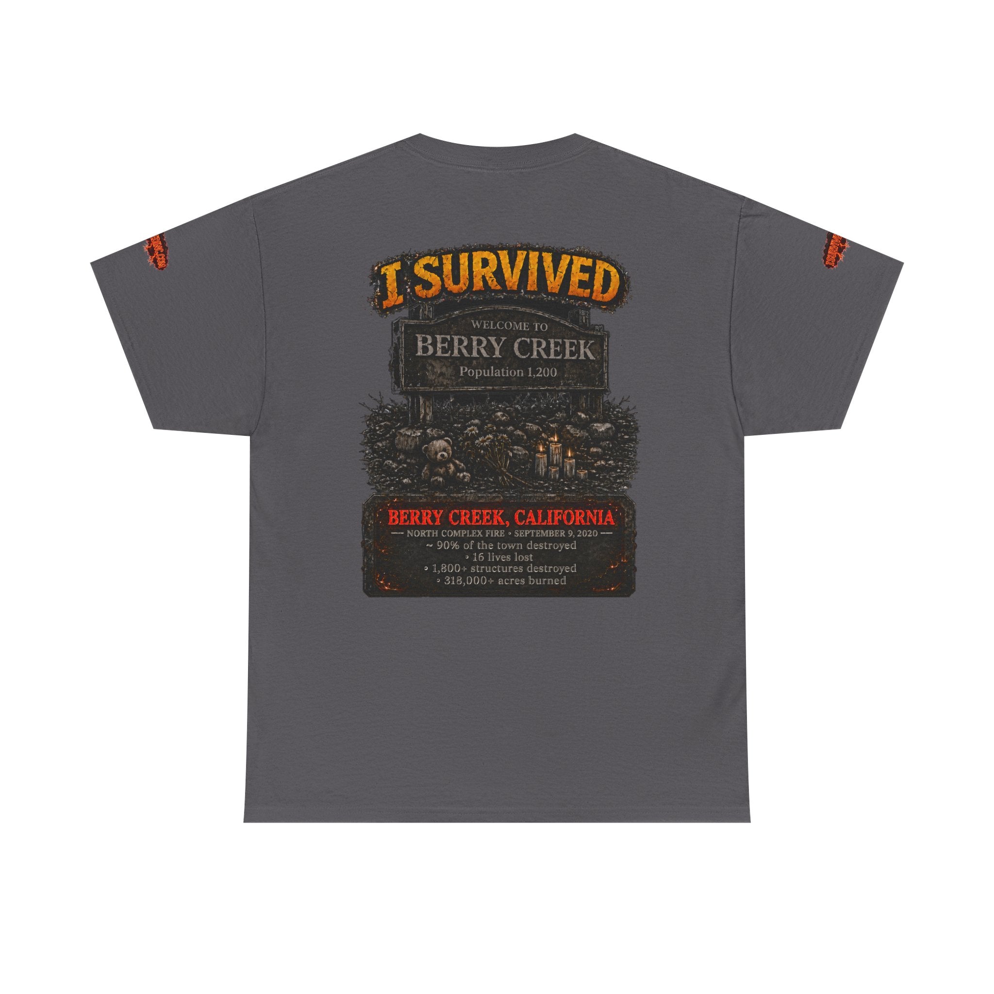 I Survived 2020 — Director's Cut S2:E1 "Berry Creek" | Wildfire Edition Memorial Unisex Heavy Cotton Tee (SPECIAL EDITION)