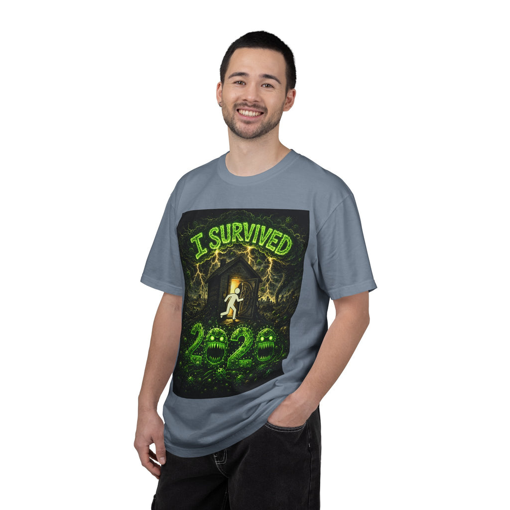 I Survived 2020 — S1:E4 "Mask Madness Mayhem Moment" | Pandemic Edition Unisex Garment-Dyed T-shirt