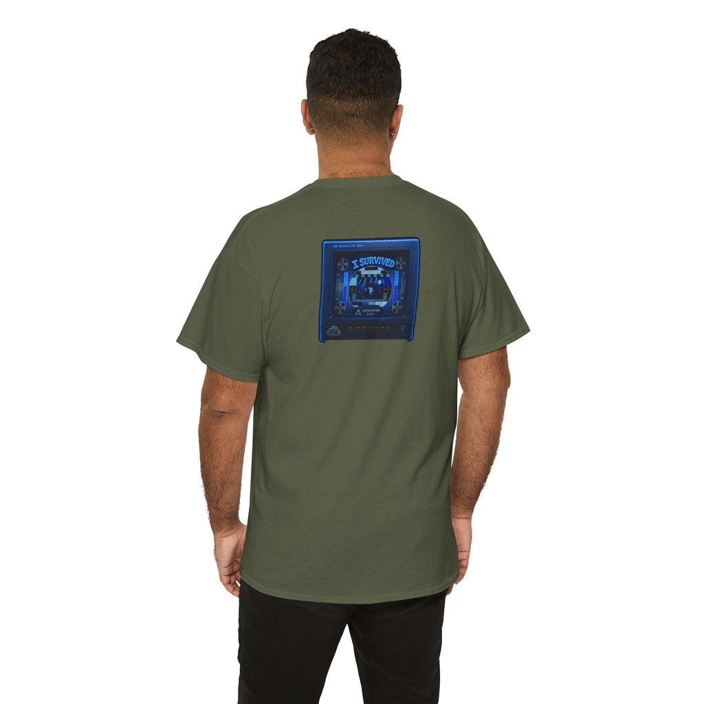 I Survived 2020 — "Please Stand By" Test Pattern Tee Lockdown Surveillance Edition Summer Exclusive Unisex Heavy Cotton Tee