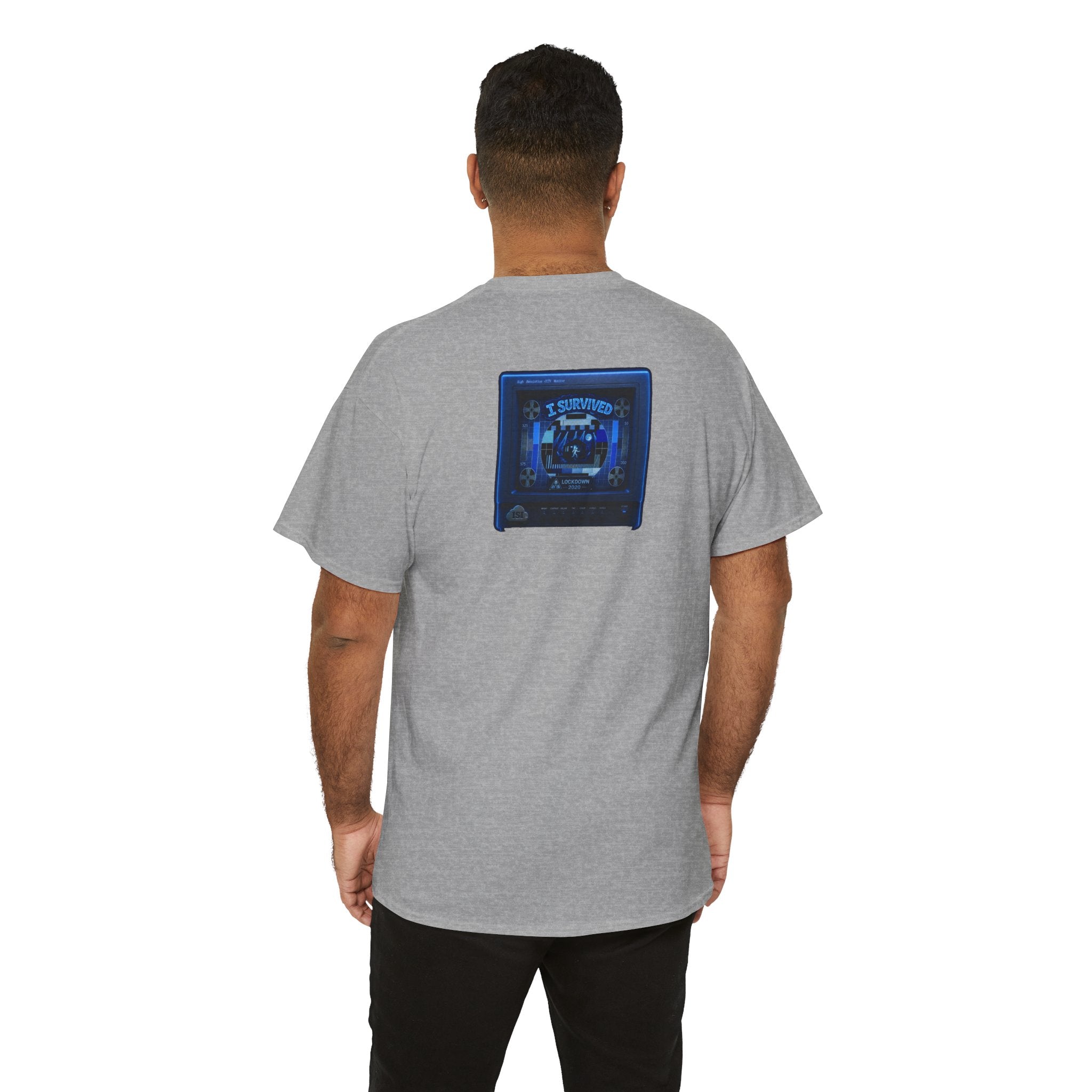 I Survived 2020 — "Please Stand By" Test Pattern Tee Lockdown Surveillance Edition Summer Exclusive Unisex Heavy Cotton Tee
