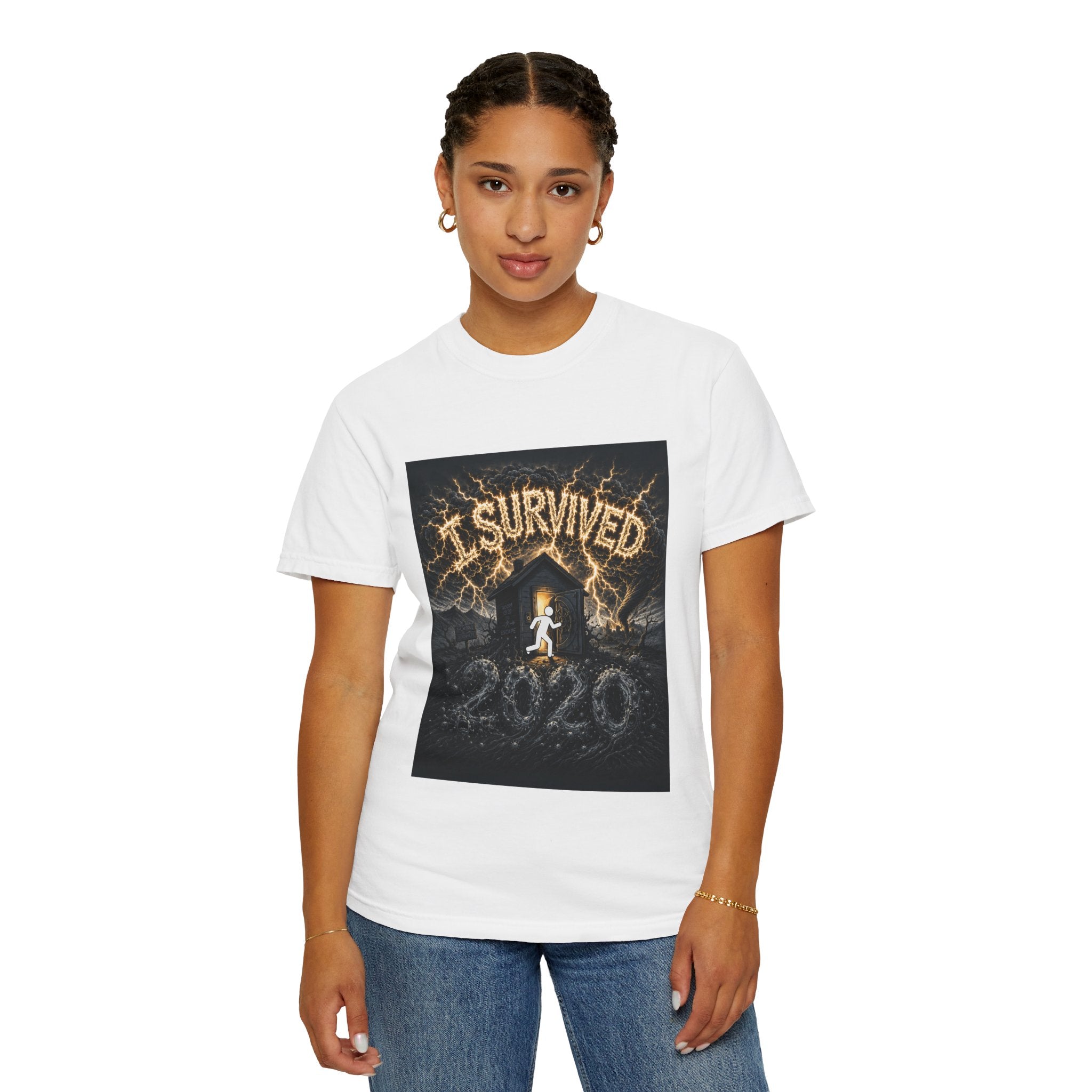 I Survived 2020 — Original Design Teaser Tee | Season 1 Premiere Drop Unisex Garment-Dyed T-shirt