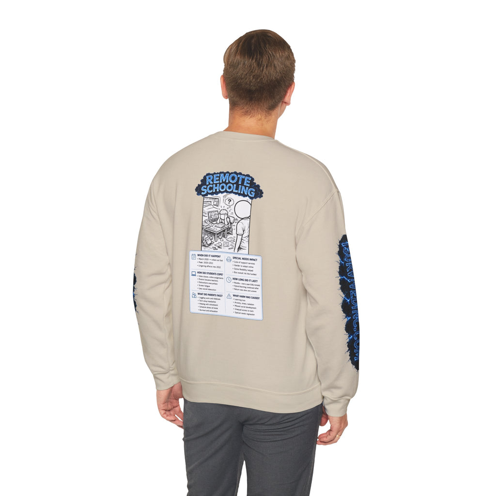 I Survived 2020 — LOCKDOWN S3:E3: Special Edition "Remote Schooling" Unisex Heavy Blend™ Crewneck Sweatshirt