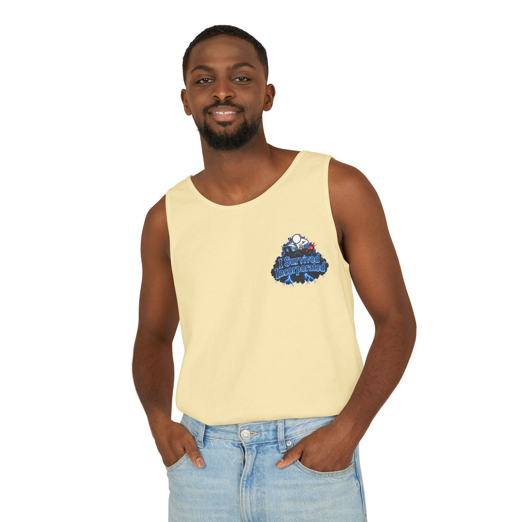 I Survived 2020 — "Please Stand By" Test Pattern Tee Lockdown Special Edition Summer Exclusive Unisex Garment-Dyed Tank Top