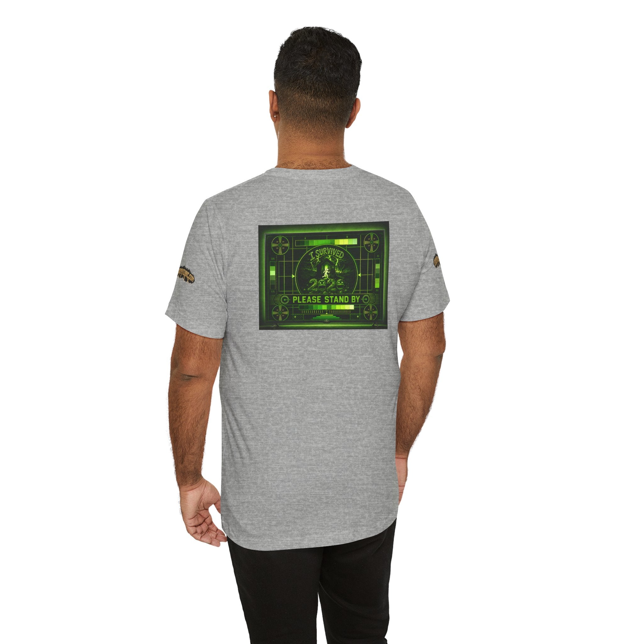 I Survived 2020 — "Please Stand By" Test Pattern Toxic Signal Tee Special Edition Summer Premiere Unisex Jersey Short Sleeve Tee