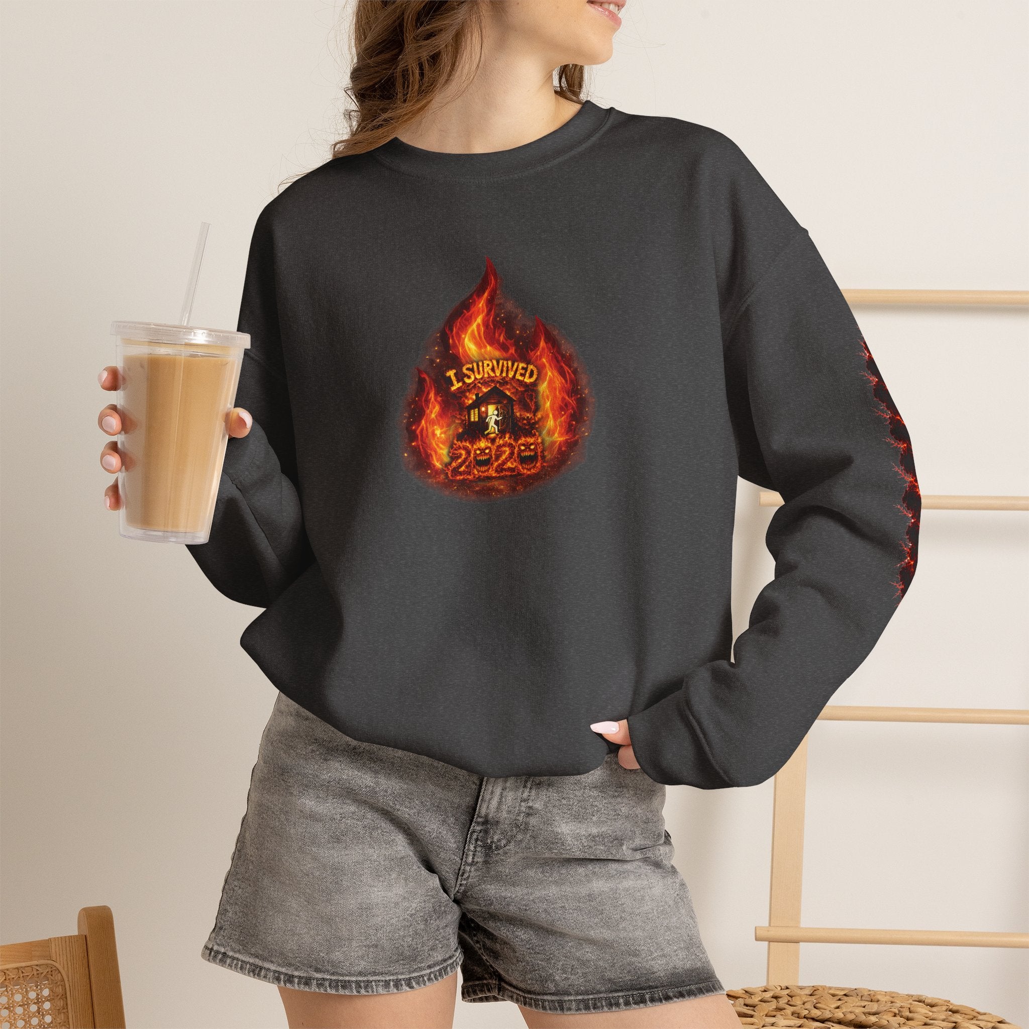 I Survived 2020 — WILDFIRES S2:E3: Director's Cut "The California Wildfires" Memorial Unisex Heavy Blend™ Crewneck Sweatshirt