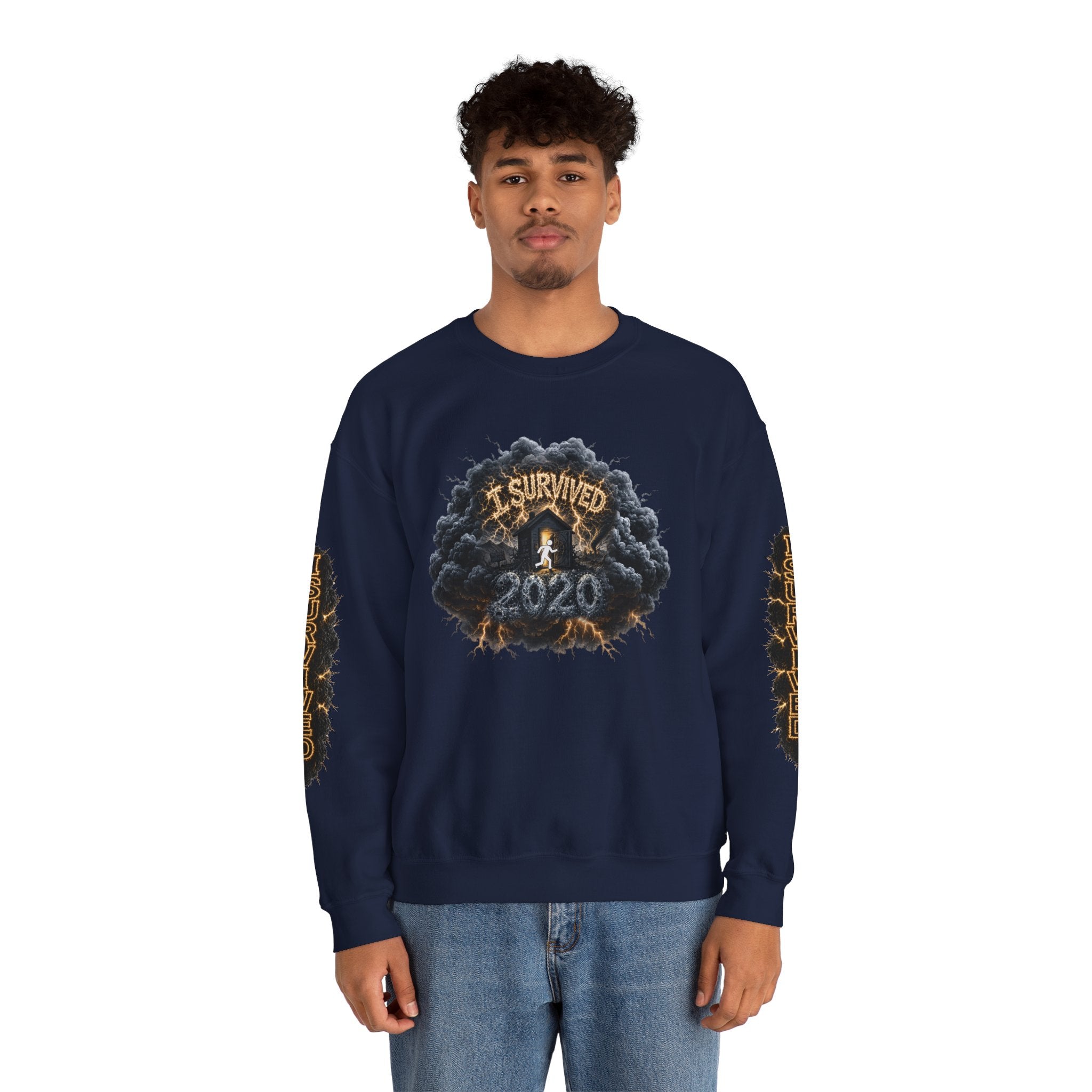 I Survived 2020 — Director's Cut Original Design Teaser Tee | Season 1 Premiere Drop Unisex Heavy Blend™ Crewneck Sweatshirt (SPECIAL EDITION)