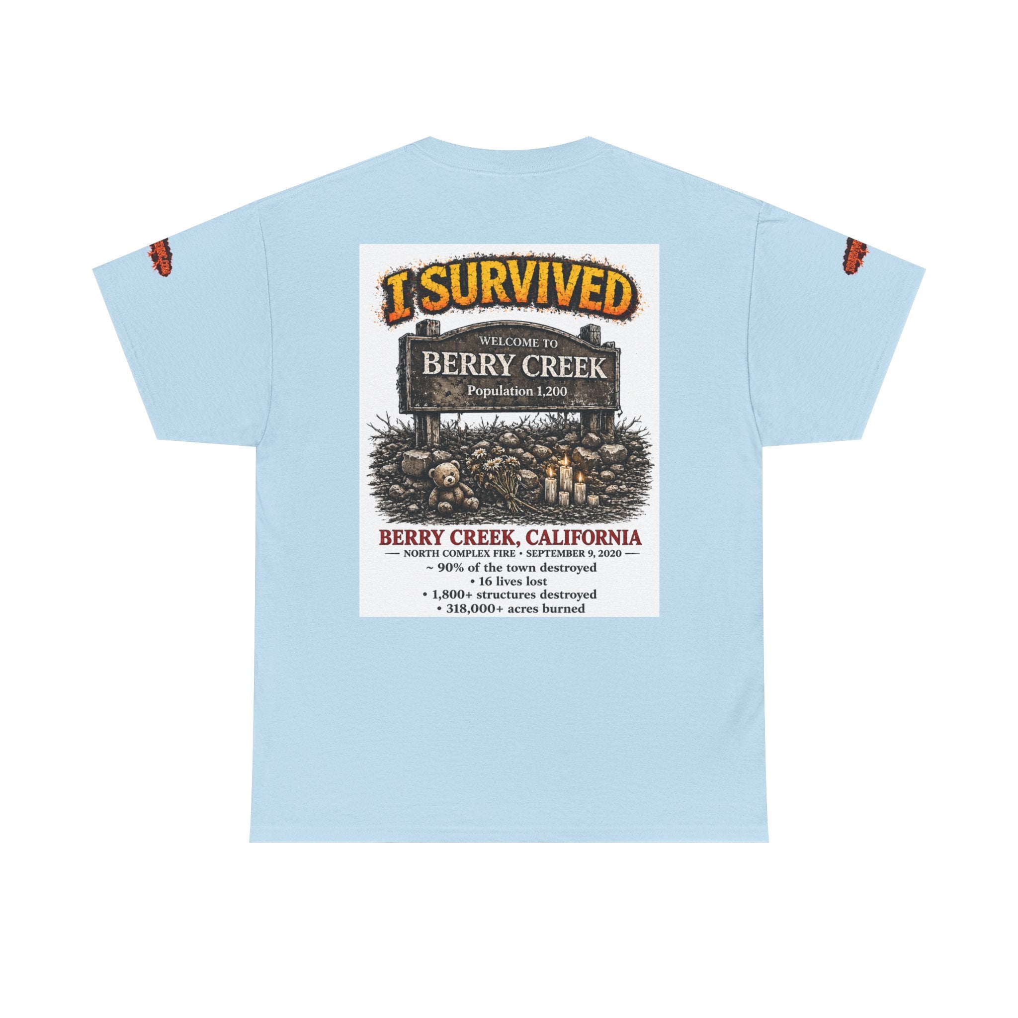 I Survived 2020 — S2:E1 "Berry Creek" | Wildfire Edition Memorial Unisex Heavy Cotton Tee (SPECIAL EDITION)