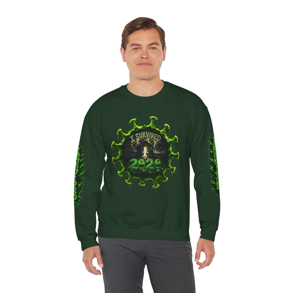 I Survived 2020 — Director's Cut S1:E1 "COVID-19: The Coronavirus" | Pandemic Edition Unisex Heavy Blend™ Crewneck Sweatshirt