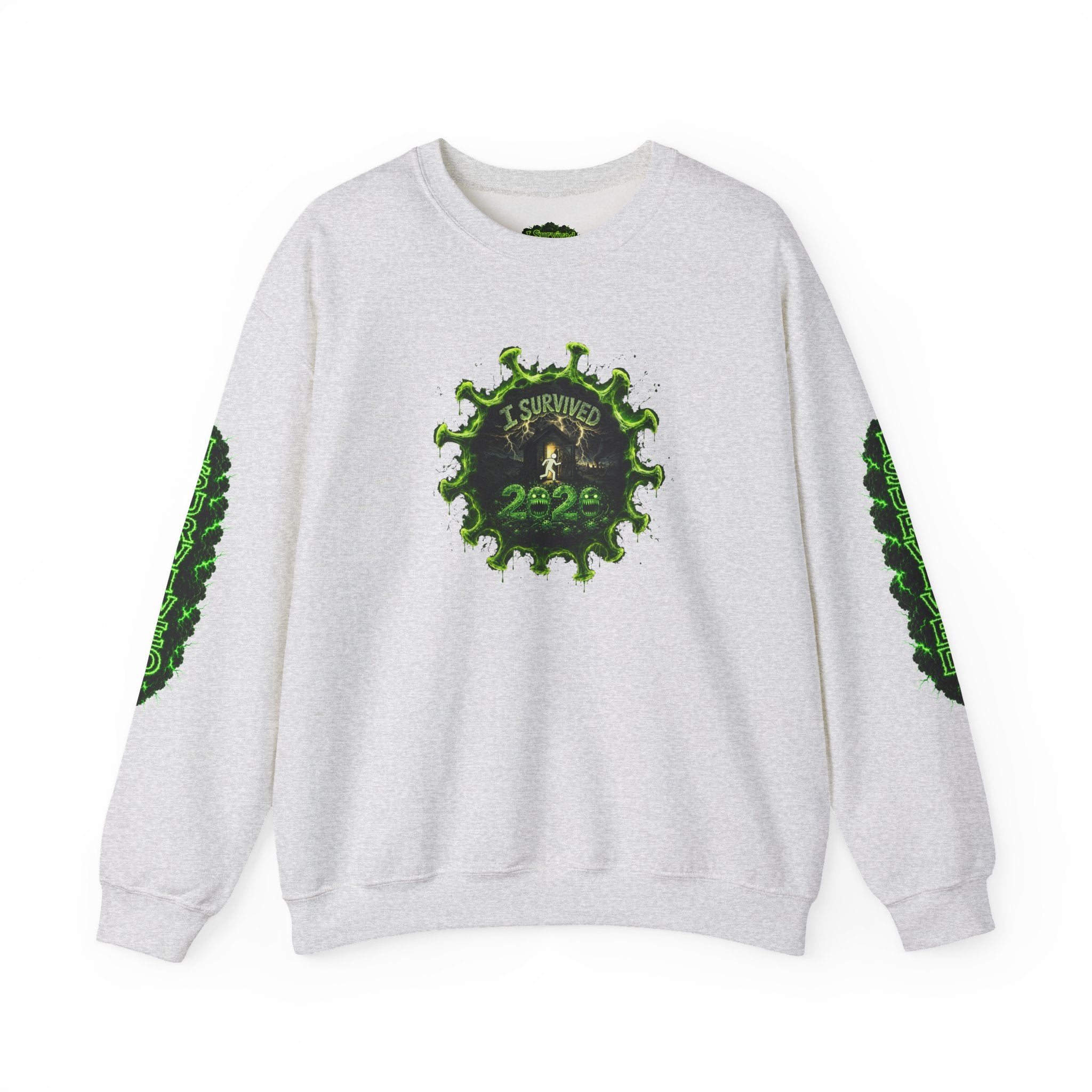 I Survived 2020 — PANDEMIC S1:E3: Director's Cut "The Jab!" Unisex Heavy Blend™ Crewneck Sweatshirt