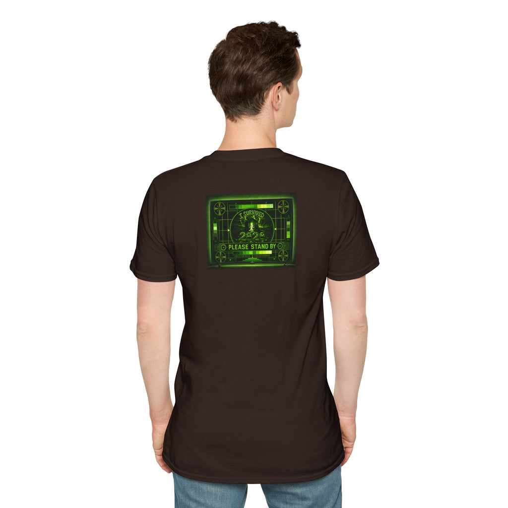 I Survived 2020 — "Please Stand By" Test Pattern Toxic Signal Tee Summer Premiere Unisex Softstyle T-Shirt