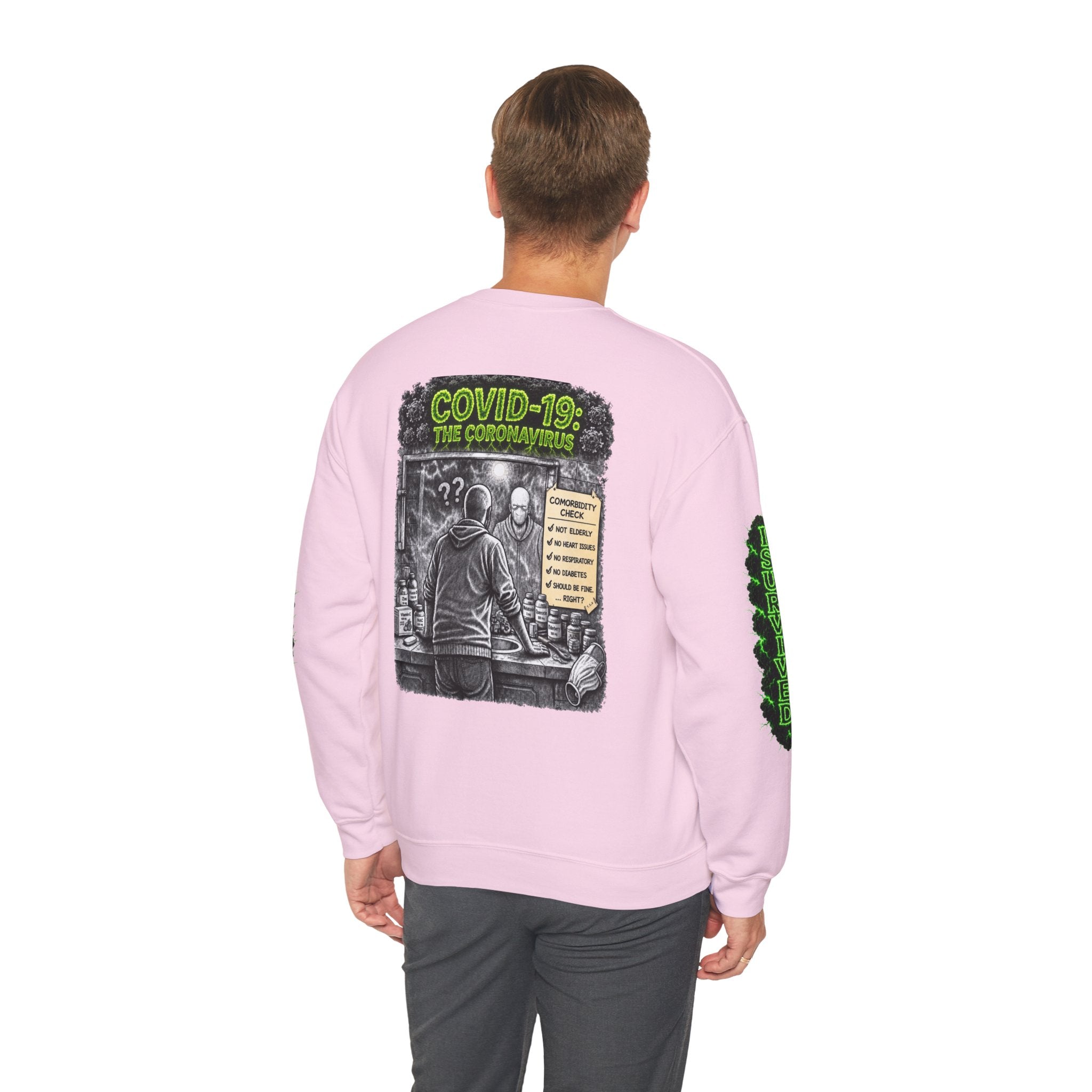 I Survived 2020 — Director's Cut S1:E1 "COVID-19: The Coronavirus" | Pandemic Edition Unisex Heavy Blend™ Crewneck Sweatshirt