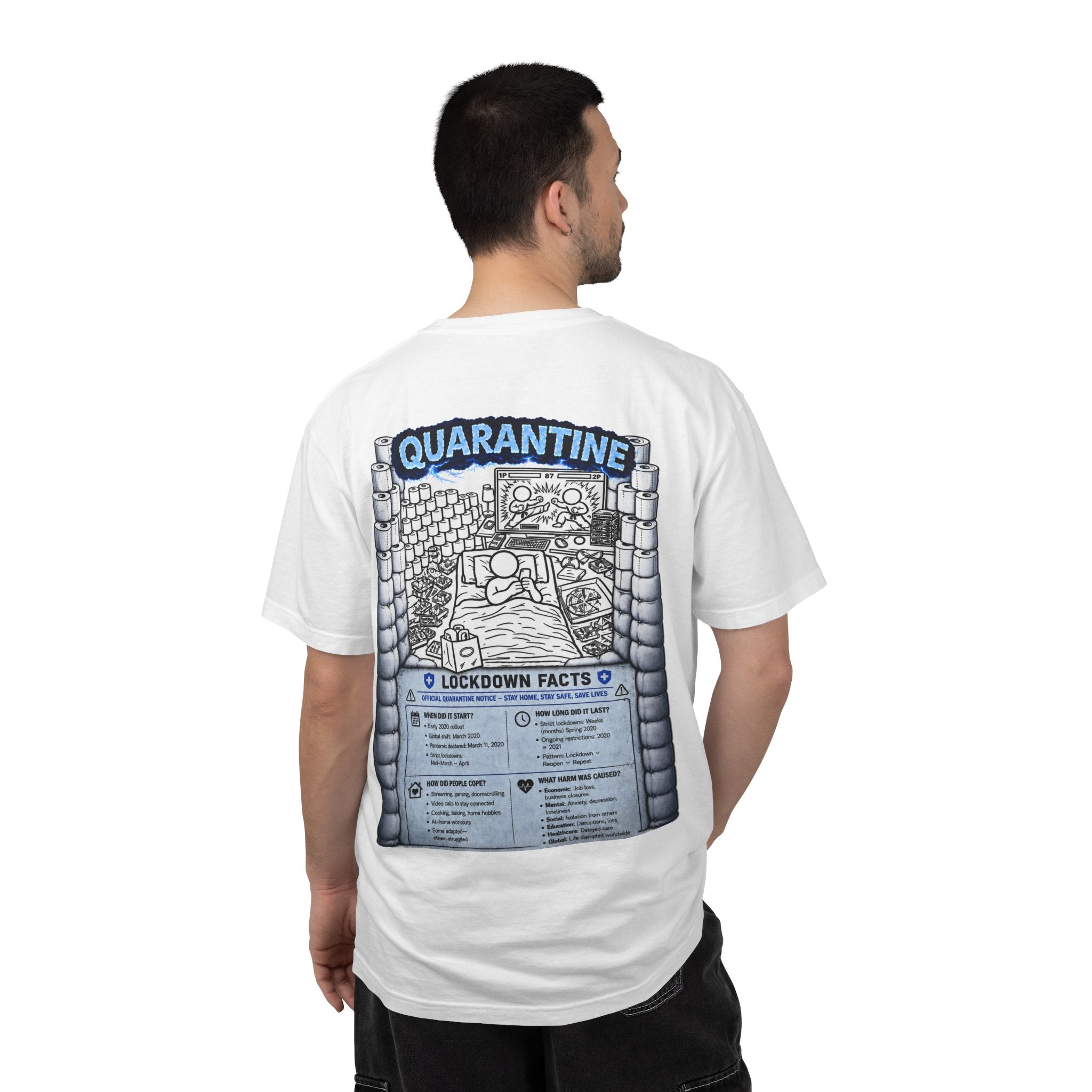 I Survived 2020 — Director's Cut S3:E1 "Quarantine" | Lockdown Edition Documentary Unisex Garment-Dyed T-shirt