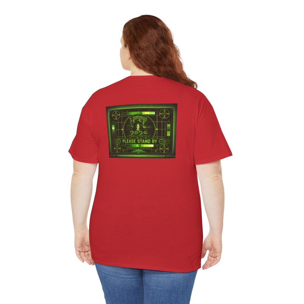 I Survived 2020 — "Please Stand By" Test Pattern Toxic Signal Tee Summer Premiere Unisex Heavy Cotton Tee