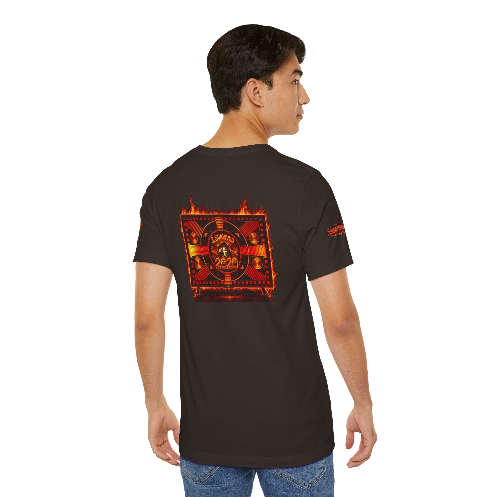 I Survived 2020 — "Please Stand By" Test Pattern Tee Wildfire Signal Special Edition Summer Premiere Unisex Jersey Short Sleeve Tee