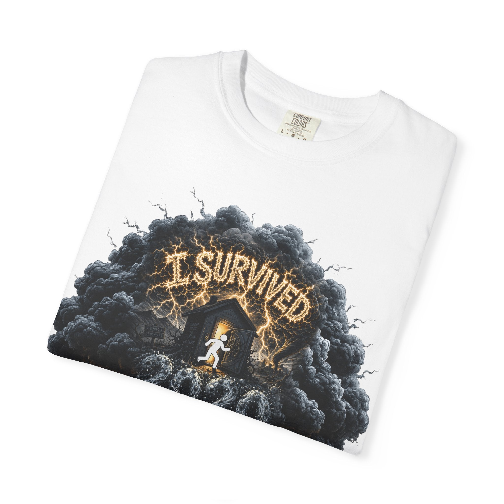 I Survived 2020 — Original Design Teaser Tee | Season 1 Premiere Drop Unisex Garment-Dyed T-shirt