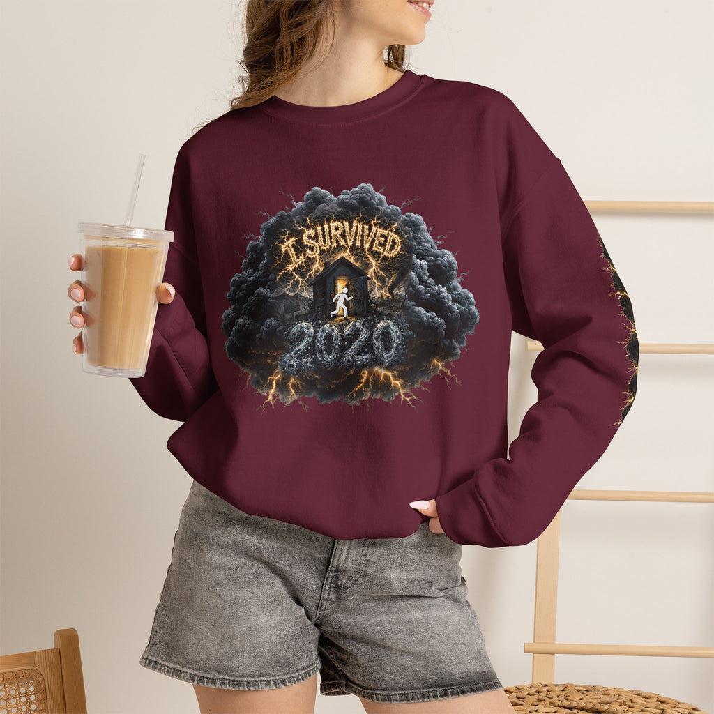 I Survived 2020 — Director's Cut Original Design Teaser Tee | Season 1 Premiere Drop Unisex Heavy Blend™ Crewneck Sweatshirt (SPECIAL EDITION)