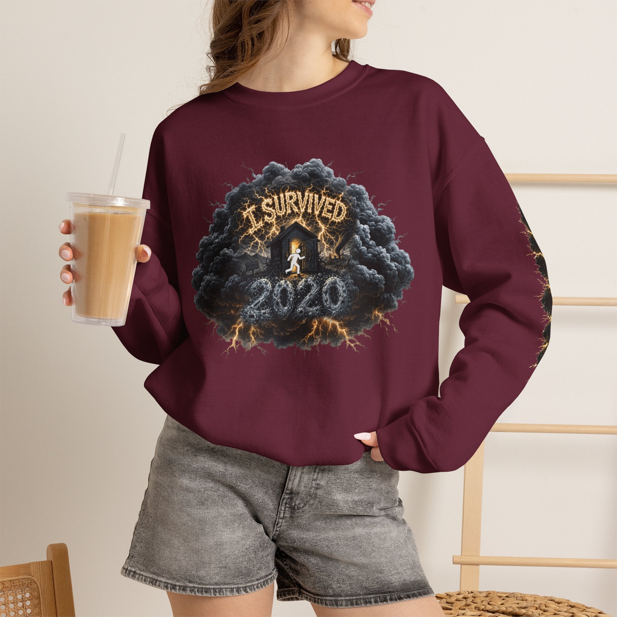 I Survived 2020 — Director's Cut Original Design Teaser Tee | Season 1 Premiere Drop Unisex Heavy Blend™ Crewneck Sweatshirt (SPECIAL EDITION)