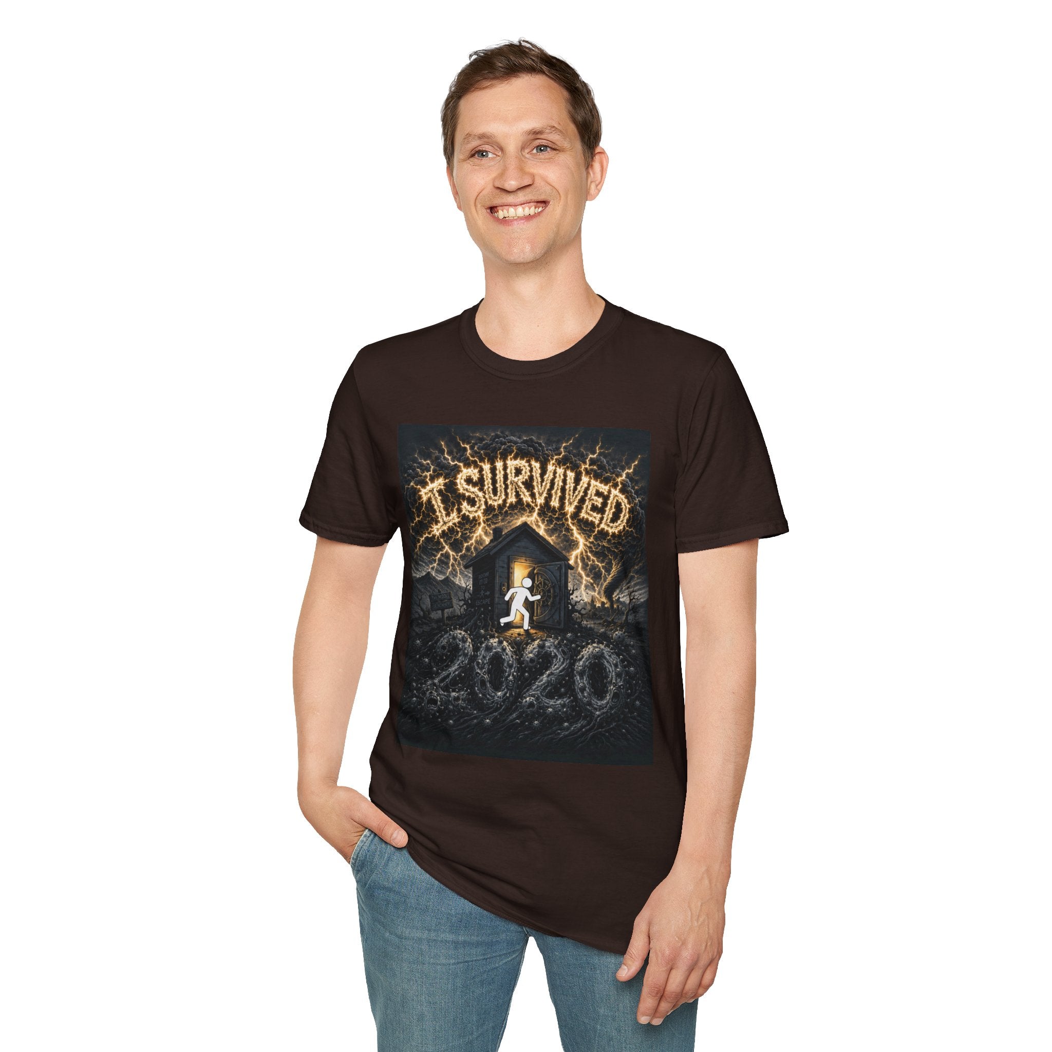 I Survived 2020 — Original Design Teaser Tee | Season 1 Premiere Drop Unisex Softstyle T-Shirt