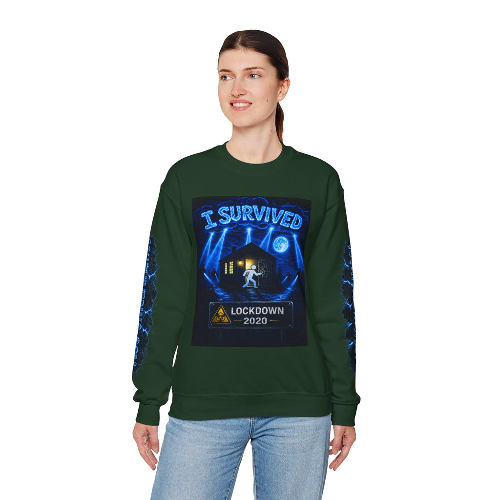 I Survived 2020 — LOCKDOWN S3:E4: "Working From Home" Unisex Heavy Blend™ Crewneck Sweatshirt