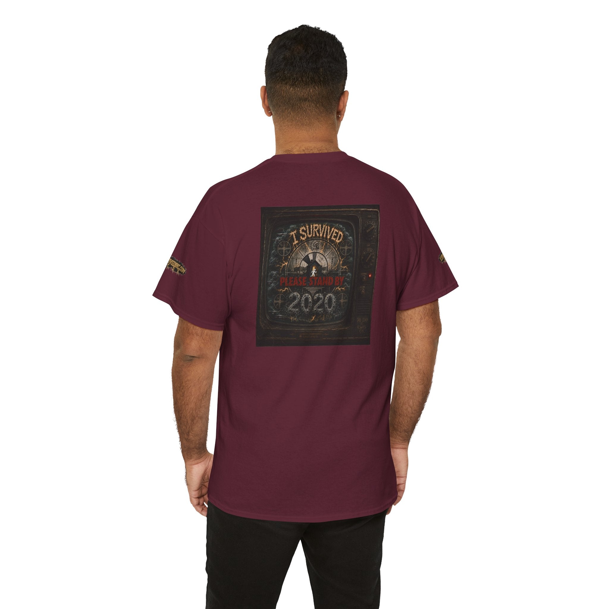I Survived 2020 — "Please Stand By" Test Pattern Tee Special Edition Summer Premier Unisex Heavy Cotton Tee