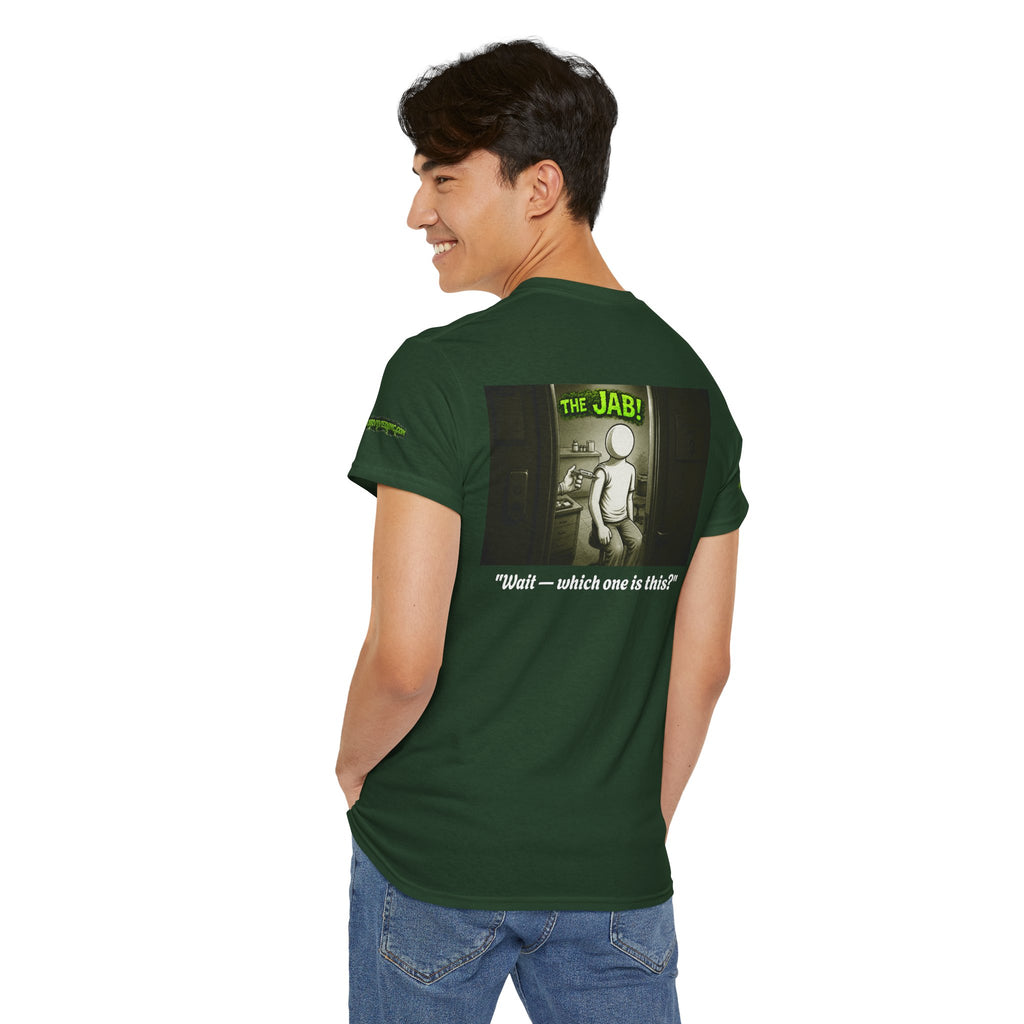 I Survived 2020 — PANDEMIC S1:E3: Director's Cut Special Edition "The Jab!" Unisex Heavy Cotton Tee