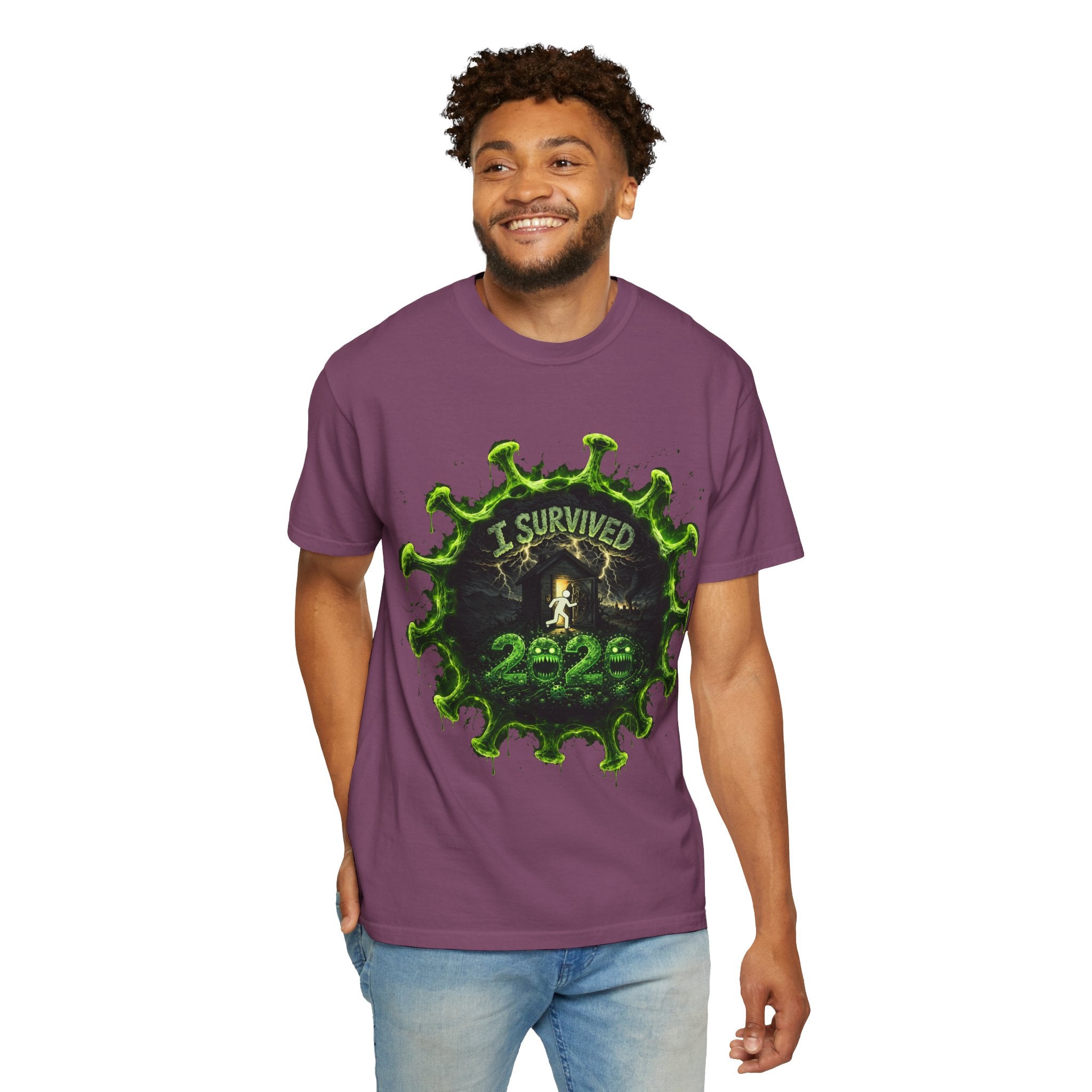 I Survived 2020 — Director's Cut S1:E4 "Mask Madness Mayhem Moment" | Pandemic Edition Unisex Garment-Dyed T-shirt