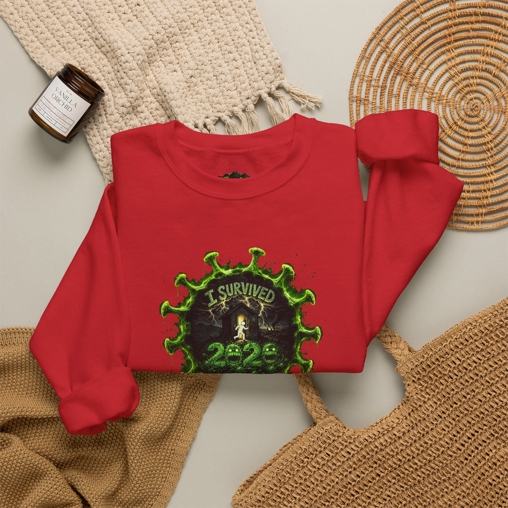 I Survived 2020 — PANDEMIC S1:E3: Director's Cut "The Jab!" Unisex Heavy Blend™ Crewneck Sweatshirt
