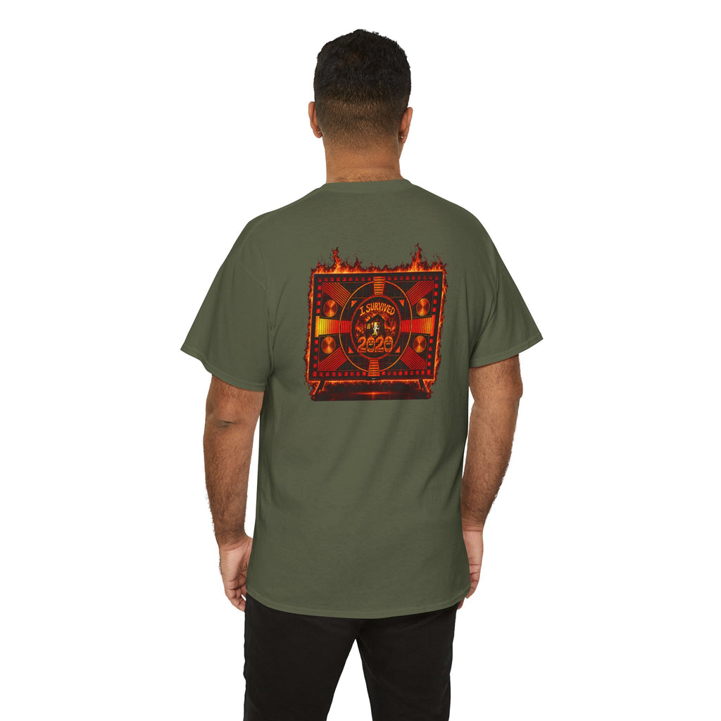 I Survived 2020 — "Please Stand By" Test Pattern Tee Wildfire Signal Edition Summer Premiere Unisex Heavy Cotton Tee